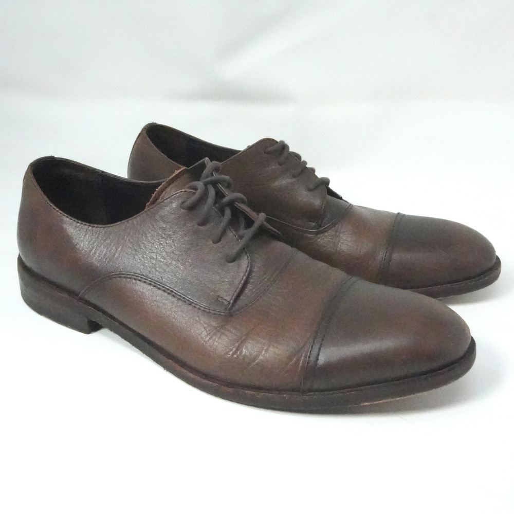 Frye Cap Toe Leather Lace Up Mens Dress Shoes 10 Work Oxford Office